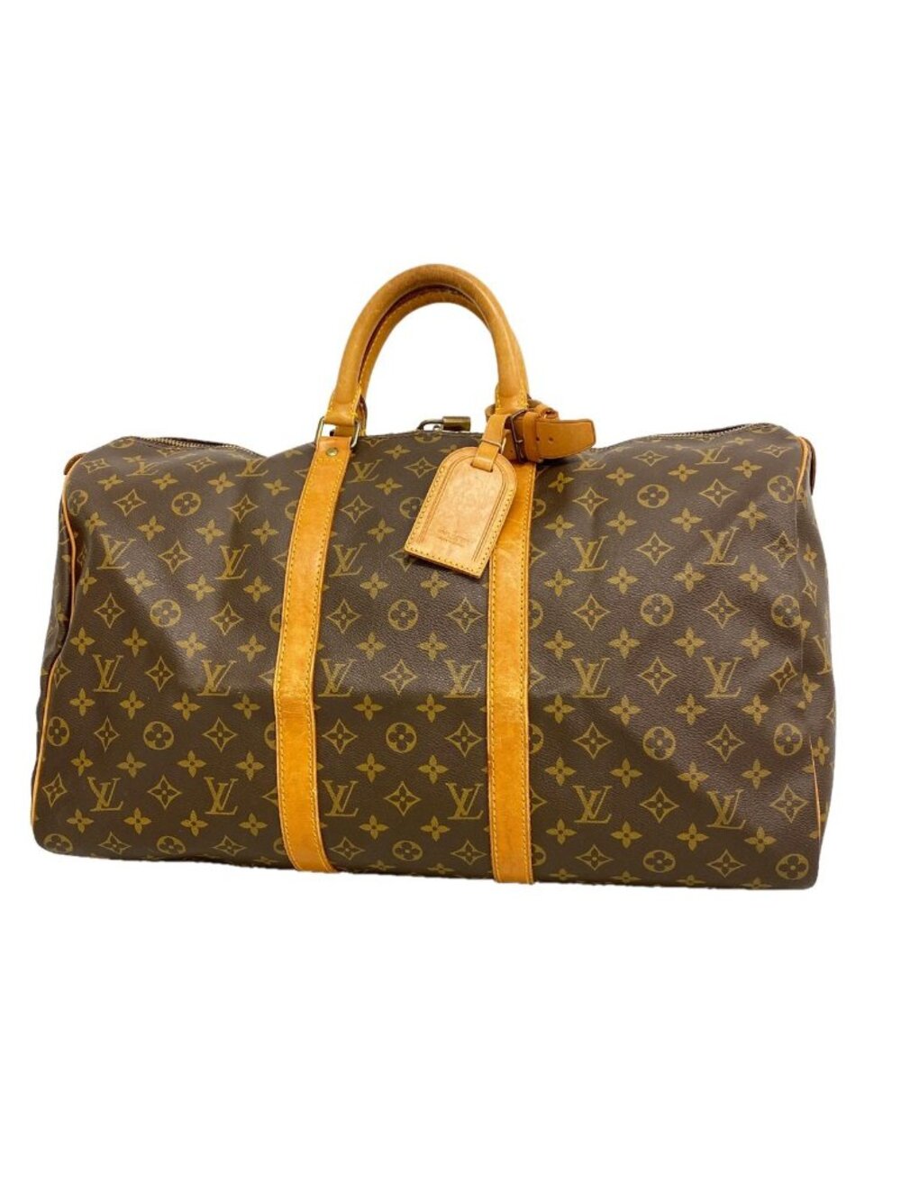 Louis Vuitton Boston Bag Monogram Keepall 50 Brown